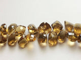 11x16-12x17 mm Beer Quartz Faceted Fancy Shape Briolette Bead, Beer Quartz Fancy