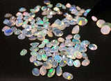 3x5mm Ethiopian Opal Faceted Oval Cut Stone, Fire Opal Faceted Cabochons