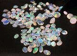 4x6mm Ethiopian Opal Faceted Oval Cut Stone, Fire Opal Faceted Cabochons