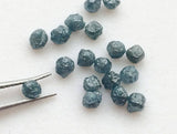 3.5-4mm Blue Raw Diamond, Blue Rough Diamond For Jewelry (2Pc To 10Pcs)