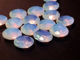 16mm Approx Fire Opal Cabochons, Opalite Rose Cut Beads Loose Opalite Bead 2 Pcs