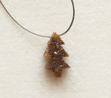 6.7mm Brown Rough Diamond Drilled Christmas Tree 1 Pc Rough Diamond, Raw Diamond