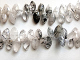 5x9-7.5x14 mm Rutile Quartz Marquise Beads, Rutile Faceted Marquise, Rutile