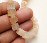 6-7 mm Peach Moonstone Faceted Box Beads, Peach Moonstone Cube Beads, Moonstone