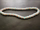 7-9mm Approx., Peruvian Pink & Blue Opal Plain Rondelles, Opal Bead, Pink & Blue