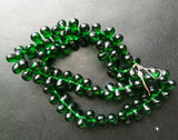 5x7 mm Green Crystal Quartz Faceted Teardrops, Chrome Diopside Color Crystal