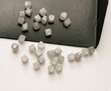 3-3.5mm Grey Rough Box Cubes Diamond  Undrilled Box Cube (2Pcs To 10Pcs)
