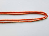 1.5-2.5 mm Afghanistan Turquoise Bead, 12 Inch Orange Tube Rondelles For Jewelry