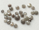 2-2.5mm Calibrated Light Grey Rose Cut Natural Diamond For Jewelry (2Pc To 10Pc)