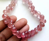 7.5 mm Strawberry Quartz Faceted Onion Bead, Strawberry Pink Beads Briolette