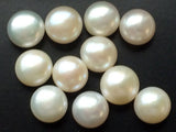 10mm Ivory Pearls, Natural Fresh Water Pearl Cabochons, Natural Pearls, Loose