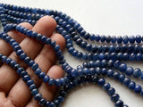 5-9 mm Blue Sapphire Beads Plain Rondelle Beads, Blue Sapphire Beads, Sapphire