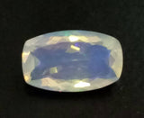 9.5x6.7mm Huge Ethiopian Opal, Emerald Faceted Opal, Fancy Cut Stone, Faceted