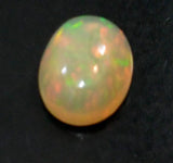 7.2x9.2mm Huge Plain Oval Ethiopian Opal Cabochon, Flat Back Oval Ethiopian Opal