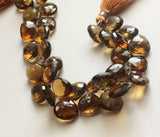 13-14 mm Beer Quartz Beads, Beer Quartz Faceted Heart Briolette Beads, Brandy