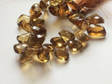 11x16-12x17 mm Beer Quartz Faceted Fancy Shape Briolette Bead, Beer Quartz Fancy