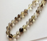 8.5mm Bio Lemon Quartz Bead, Shaded Lemon Quartz Micro Faceted Round Balls, 8 In