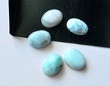 12x16-13x18mm Larimar Plain Oval Cabochons, Smooth Oval Flat Back, 5 Pcs