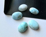 12x16-13x18mm Larimar Plain Oval Cabochons, Smooth Oval Flat Back, 5 Pcs