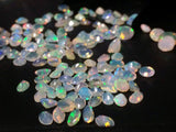 3x5mm Ethiopian Opal Faceted Oval Cut Stone, Fire Opal Faceted Cabochons