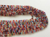 2.5-3mm Multi Gemstone Beads, Multi Gems Faceted Rondelles, 13 Inches Multi