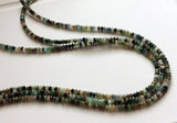 3.5-4mm Green Tourmaline Plain Button Beads, Shaded Green Tourmaline Plain