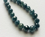 3.5-5mm Blue Faceted Diamond Balls Sparkling Blue Faceted Diamond Beads