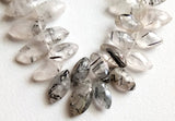 5x9-7.5x14 mm Rutile Quartz Marquise Beads, Rutile Faceted Marquise, Rutile