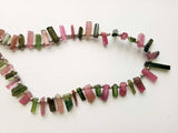 6-14 mm Rare Multi Tourmaline Sticks, Designer Green & Pink Tourmaline Rough