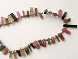 6-14 mm Rare Multi Tourmaline Sticks, Designer Green & Pink Tourmaline Rough