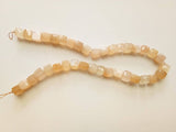 6-7 mm Peach Moonstone Faceted Box Beads, Peach Moonstone Cube Beads, Moonstone