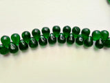 5x7 mm Green Crystal Quartz Faceted Teardrops, Chrome Diopside Color Crystal