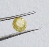 3.3mm Yellow Brilliant Cut Round Diamond, 0.3 Cts Yellow Solitaire Cut Diamond