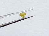 3.3mm Yellow Brilliant Cut Round Diamond, 0.3 Cts Yellow Solitaire Cut Diamond