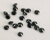 2mm Black Cubic Zirconia, Loose Round Zircon, Faceted Zirconia, Sparkling Black