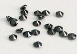 2mm Black Cubic Zirconia, Loose Round Zircon, Faceted Zirconia, Sparkling Black