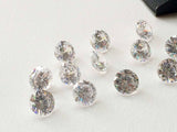 10mm Cubic Zirconia, Loose Round Zircon, Faceted Zirconia, Sparkling Clear