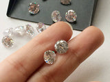 10mm Cubic Zirconia, Loose Round Zircon, Faceted Zirconia, Sparkling Clear