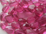 13-18 mm Pink Crystal Quartz, Hot Pink Coated Crystal Bead, Pink Faceted Tumble