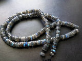 5-6 mm Labradorite Plain Spacer Beads, Blue Fire Gem Stone, Flashy Blue