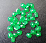 4x6mm - 6x8mm Green Onyx Oval Cut Stone, Green Onyx Faceted Oval Stone