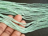 2.5mm Green Opal Faceted Rondelle Bead, Green Opal Faceted Bead, Green Opal Bead