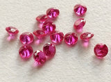 1.5mm Ruby Pink Cubic Zirconia, Loose Round Zircon, Sparkling CZ Diamonds