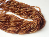 2.5-3mm Hessonite Shaded Faceted Rondelles, Hessonite Faceted Beads, Hessonite