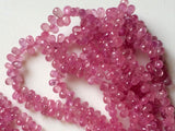 3x5 mm-4x6 mm Pink Sapphire Faceted Tear Drops, Natural Pink Sapphire Briolettes