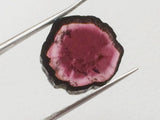 16x18mm Rare Watermelon Tourmaline Rough Slice, OOAK Watermelon Tourmaline Slice Pendant, Loose Tourmaline For Jewelry