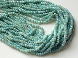 3.5-4mm Larimar Faceted Rondelle Beads, Natural Larimar Beads, Original Larimar