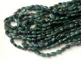 9-10mm Emerald Faceted Oval Bead, Natural Emerald Oval Nuggets, 13 Inch Emerald