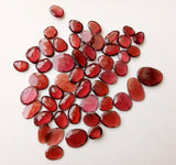 7-8.5mm Garnet Rose Cut Cabochons, Natural Mozambique Garnet Rose Cut Flat Back