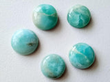 12-13mm Larimar Plain Round Cabochons, Original Larimar Smooth Round Flat Back